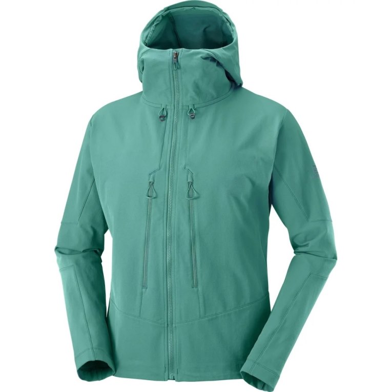 Pánské Bundy Salomon Outpeak Softshell Full Zip Tyrkysové | CZ 94EJKWM